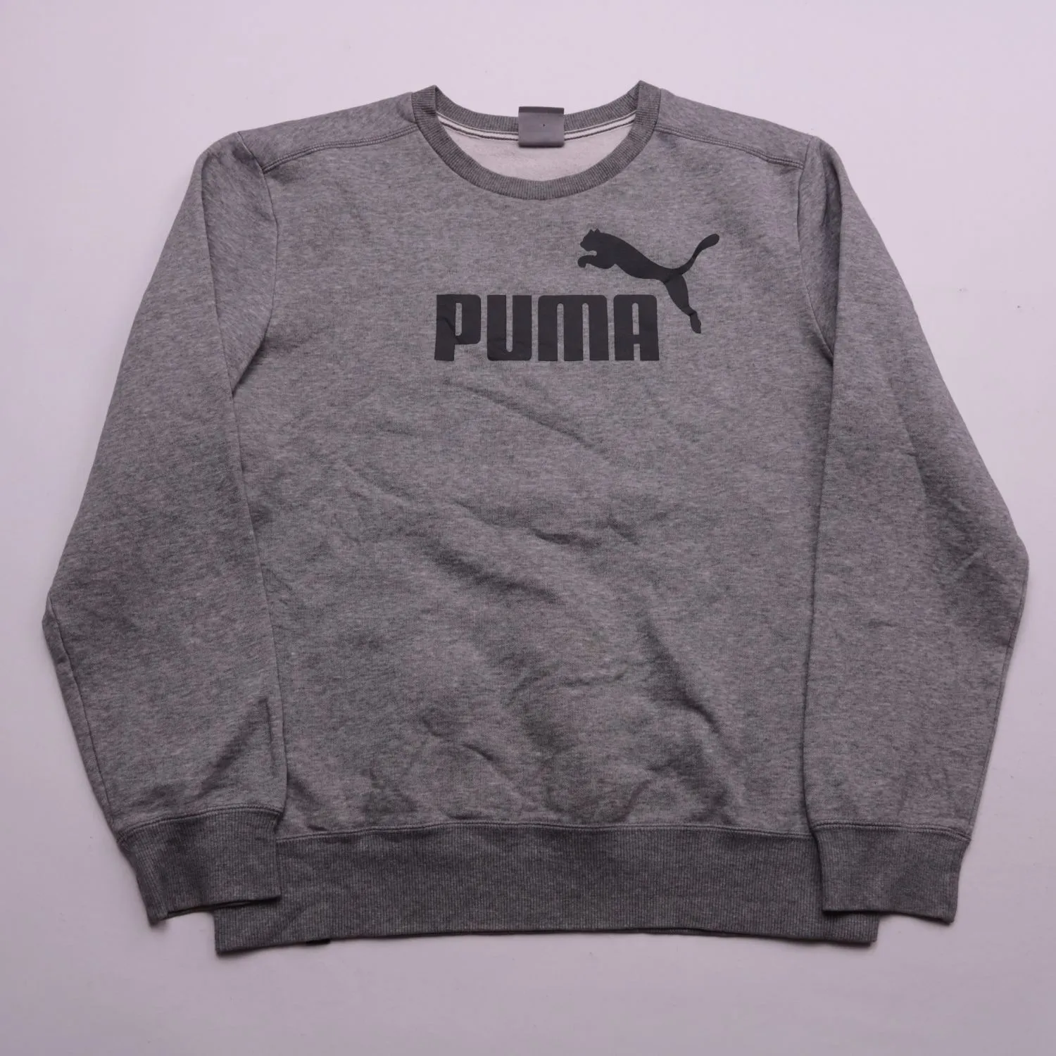 Серый мужской свитшот PUMA с логотипом, размер 46 (S)