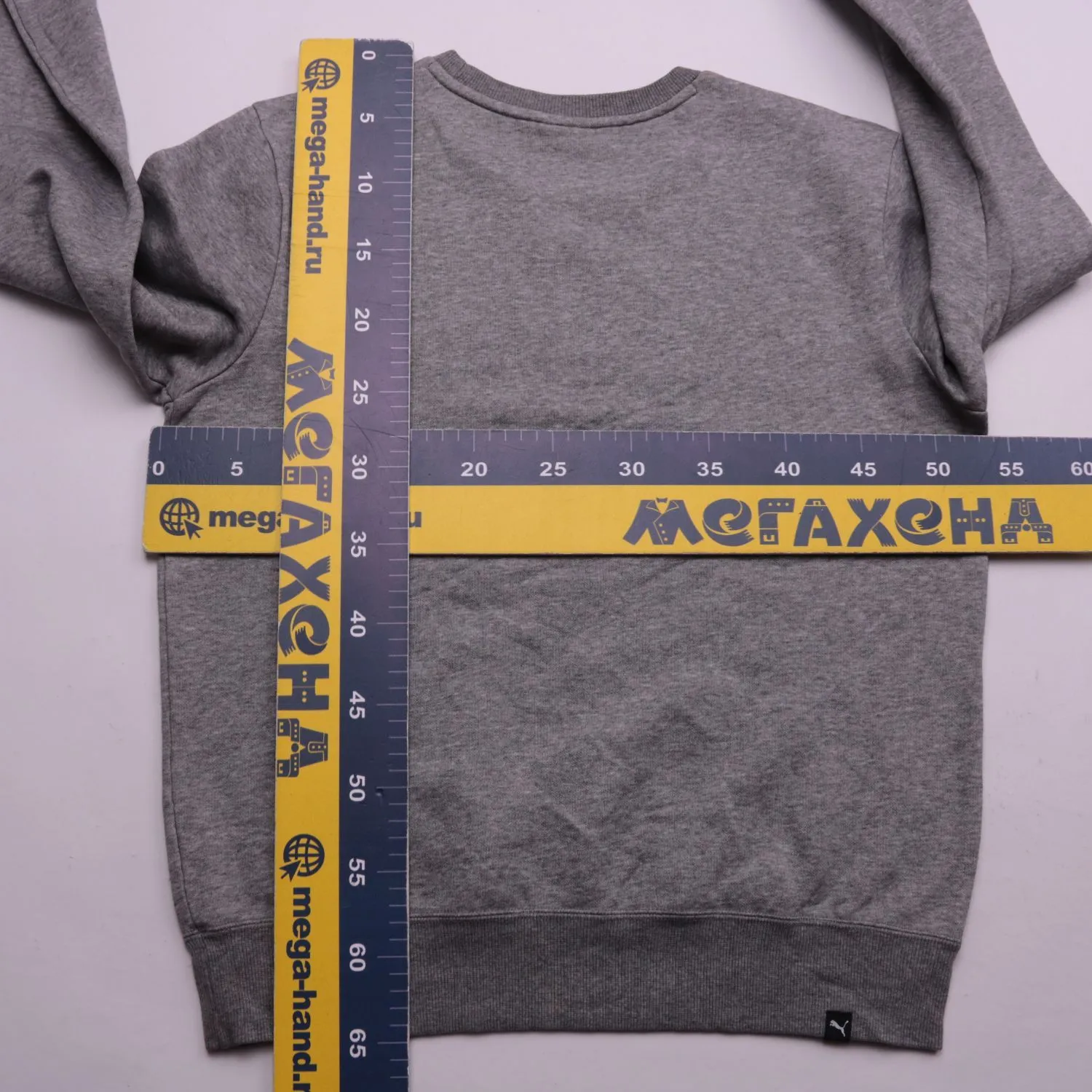 Серый мужской свитшот PUMA с логотипом, размер 46 (S)